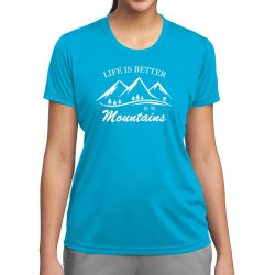 Koszulka termoaktywna "Life is better in the mountains" DAMSKA