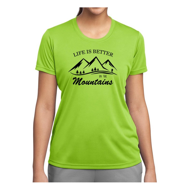 Koszulka termoaktywna "Life is better in the mountains" DAMSKA