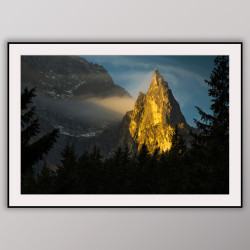 Mnich o wschodzie słońca - wydruk zdjęcia